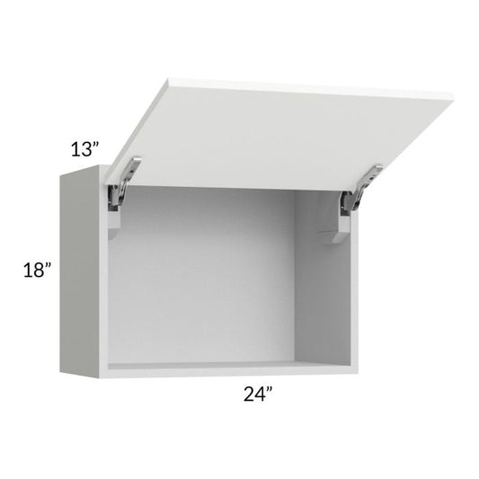 RTA Milan White Matte 24" x 18" Lift-Up Door Wall Cabinet