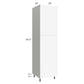 RTA Milan White Matte 24" x 24" x 90" Pantry Cabinet (2 doors, 24" depth) with 2 Roll Out Trays