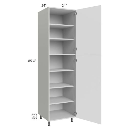RTA Milan White Matte 24" x 24" x 90" Pantry Cabinet (2 doors, 24" depth)
