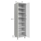 RTA Milan White Matte 24" x 24" x 90" Pantry Cabinet (4 doors, 24" depth) with 1 Roll Out Tray