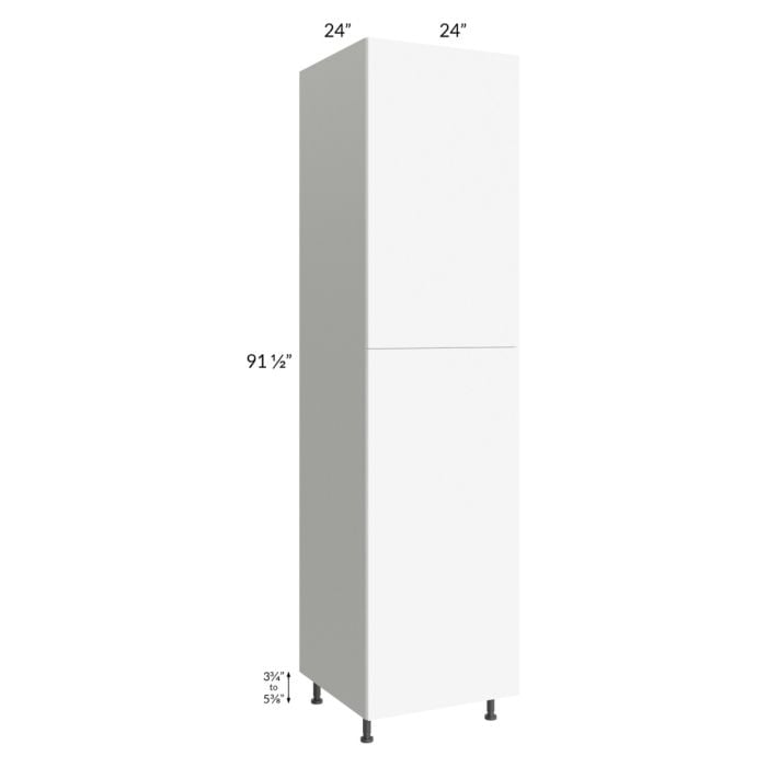 RTA Milan White Matte 24" x 24" x 96" Pantry Cabinet (2 doors, 24" depth)