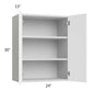 RTA Milan White Matte 24" x 30" Wall Cabinet with 1 Finished End Panel