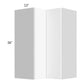 RTA Milan White Matte 24" x 36" Square Corner Wall Cabinet-Right Hinged
