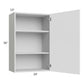 RTA Milan White Matte 24" x 36" Wall Cabinet (1 door)-Left Hinged with 1 Finished Side