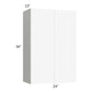 RTA Milan White Matte 24" x 36" Wall Cabinet with 2 Finished End Panels