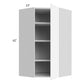 RTA Milan White Matte 24" x 42" Diagonal Corner Wall Cabinet-Left Hinged