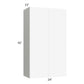 RTA Milan White Matte 24" x 42" Wall Cabinet