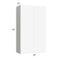 RTA Milan White Matte 24" x 42" Wall Cabinet with 2 Finished End Panels