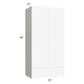 RTA Milan White Matte 24" x 48" x 15" Wall Cabinet Hinged with Drawers and 2 Finished End Panels
