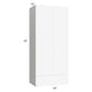 RTA Milan White Matte 24" x 54" x 15" Wall Cabinet Hinged with Drawers