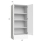 RTA Milan White Matte 24" x 54" x 15" Wall Cabinet Hinged with Drawers