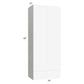 RTA Milan White Matte 24" x 60" x 15" Wall Cabinet Hinged with Drawers and 1 Finished End Panel