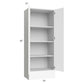 RTA Milan White Matte 24" x 60" x 15" Wall Cabinet Hinged with Drawers
