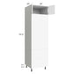 RTA Milan White Matte 24" x 84" Combo Oven Cabinet with 1 Finished Side