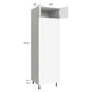 RTA Milan White Matte 24" x 84" Double Oven Cabinet with 2 Finished Sides