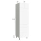 RTA Milan White Matte 24" x 84" Single Oven Cabinet with 3 Drawers