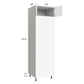 RTA Milan White Matte 24" x 84" Single Oven Cabinet with 3 Drawers and 1 Finished Side