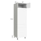 RTA Milan White Matte 24" x 84" Single Oven Cabinet with 3 Drawers