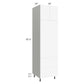 RTA Milan White Matte 24" x 90" Combo Oven Cabinet with 1 Finished Side