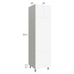 RTA Milan White Matte 24" x 90" Combo Oven Cabinet with 2 Finished Sides