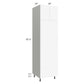 RTA Milan White Matte 24" x 90" Double Oven Cabinet with 2 Finished Sides