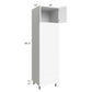RTA Milan White Matte 24" x 90" Double Oven Cabinet with 2 Finished Sides