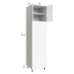 RTA Milan White Matte 24" x 96" Double Oven Cabinet with 1 Finished Side