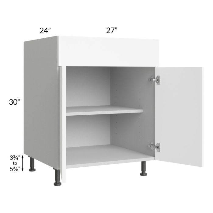 RTA Milan White Matte 27" Base Cabinet with 2 Finished Sides