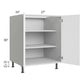 RTA Milan White Matte 27" Full Height Door Base Cabinet with 1 Finished Side