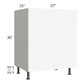 RTA Milan White Matte 27" Full Height Door Vanity Sink Base Cabinet