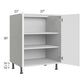 RTA Milan White Matte 27" Full Height Door Vanity Sink Base Cabinet with 2 Finished Sides