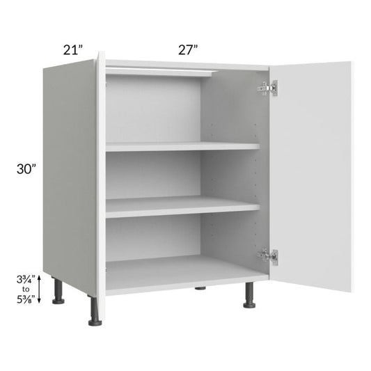 RTA Milan White Matte 27" Full Height Door Vanity Sink Base Cabinet with 2 Finished Sides