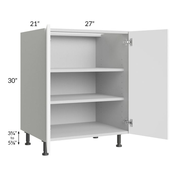 RTA Milan White Matte 27" Full Height Door Vanity Sink Base Cabinet