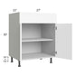 RTA Milan White Matte 27" Vanity Base Cabinet with 2 Finished Sides
