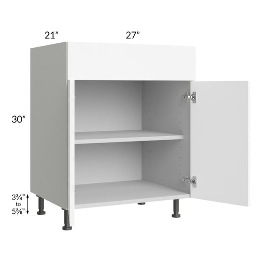 RTA Milan White Matte 27" Vanity Base Cabinet with 2 Finished Sides