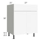 RTA Milan White Matte 27" Vanity Sink Base Cabinet