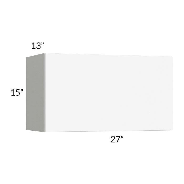 RTA Milan White Matte 27" x 15" Lift-Up Door Wall Cabinet
