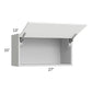 RTA Milan White Matte 27" x 15" Lift-Up Door Wall Cabinet with 1 Finished End Panel