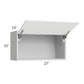 RTA Milan White Matte 27" x 15" Lift-Up Door Wall Cabinet