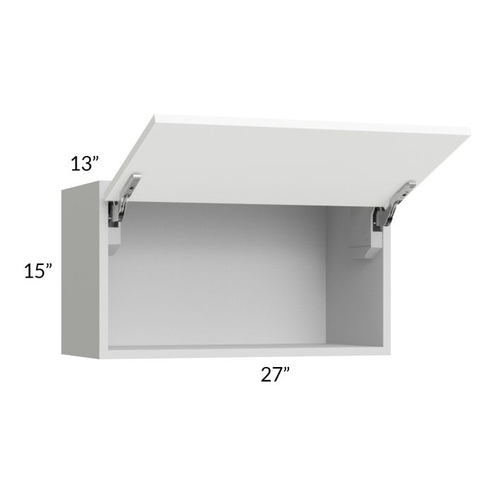 RTA Milan White Matte 27" x 15" Lift-Up Door Wall Cabinet