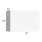 RTA Milan White Matte 27" x 18" Lift-Up Door Wall Cabinet with 1 Finished End Panel