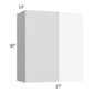 RTA Milan White Matte 27" x 30" Blind Corner Wall Cabinet-Left-Hinged Door on Right with 1 Finished End Panel