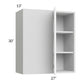 RTA Milan White Matte 27" x 30" Blind Corner Wall Cabinet-Left-Hinged Door on Right with 1 Finished End Panel