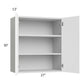 RTA Milan White Matte 27" x 30" Wall Cabinet with 1 Finished End Panel