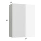RTA Milan White Matte 27" x 36" Blind Corner Wall Cabinet-Right-Hinged Door on Left