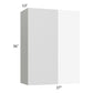 RTA Milan White Matte 27" x 36" Blind Corner Wall Cabinet-Right-Hinged Door on Left with 1 Finished End Panel