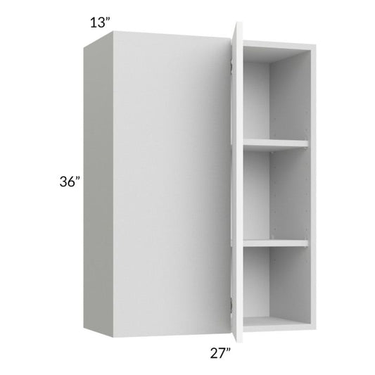 RTA Milan White Matte 27" x 36" Blind Corner Wall Cabinet-Right-Hinged Door on Left