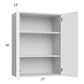 RTA Milan White Matte 27" x 36" Wall Cabinet with 1 Finished End Panel