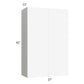 RTA Milan White Matte 27" x 42" Wall Cabinet with 1 Finished End Panel