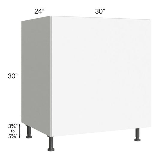 RTA Milan White Matte 30" Base Oven Cabinet with 2 Finished Sides and 2 Heat Shields